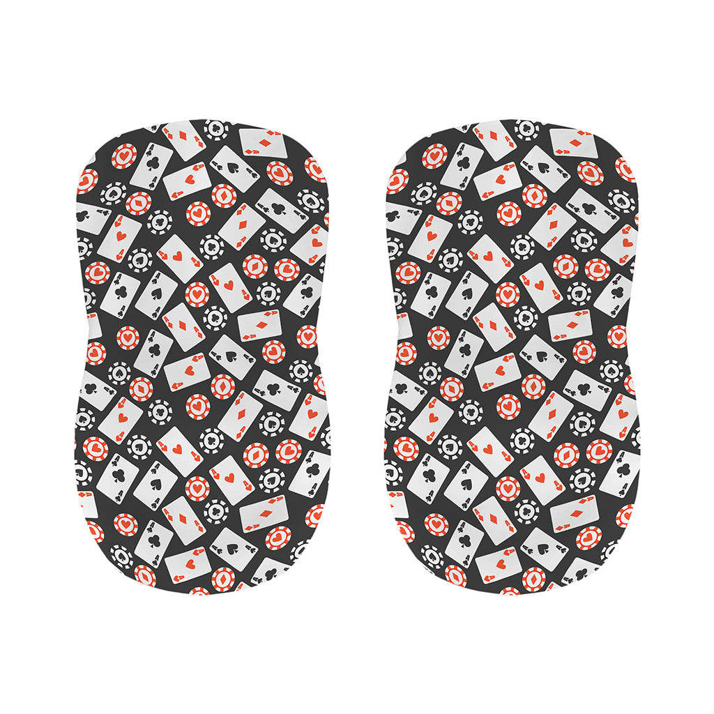 Casino Chip And Card Pattern Print Bar Stool Covers