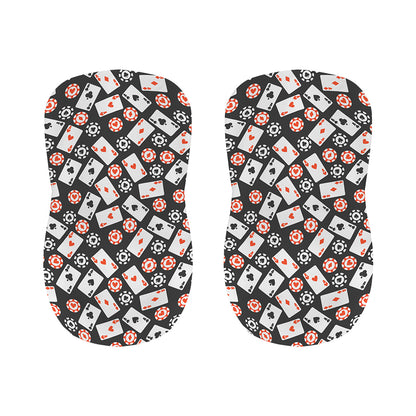 Casino Chip And Card Pattern Print Bar Stool Covers