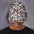 Casino Chip And Card Pattern Print Baseball Cap
