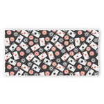 Casino Chip And Card Pattern Print Beach Towel