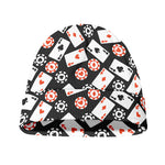 Casino Chip And Card Pattern Print Beanie