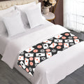 Casino Chip And Card Pattern Print Bed Runner