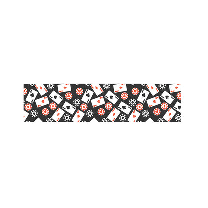 Casino Chip And Card Pattern Print Bed Runner