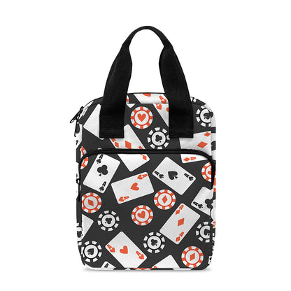 Casino Chip And Card Pattern Print Bible Tote Bag