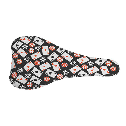 Casino Chip And Card Pattern Print Bicycle Seat Cover