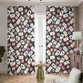 Casino Chip And Card Pattern Print Dimout Pencil Pleat Curtains