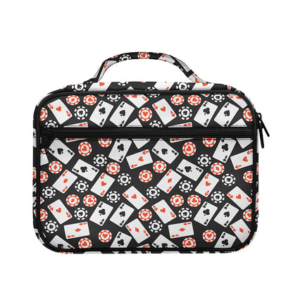 Casino Chip And Card Pattern Print Briefcase Bible Bag