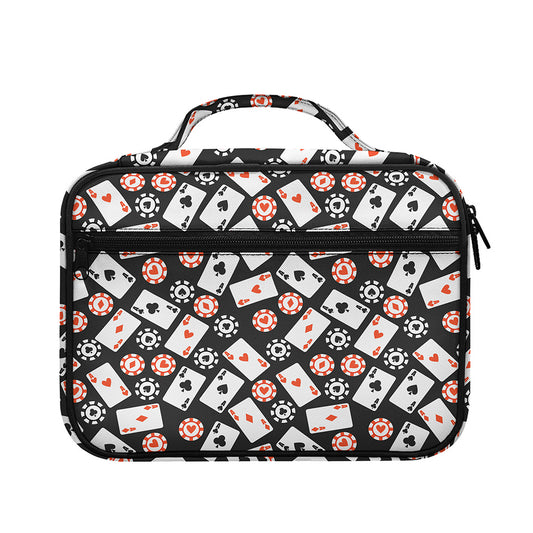Casino Chip And Card Pattern Print Briefcase Bible Bag