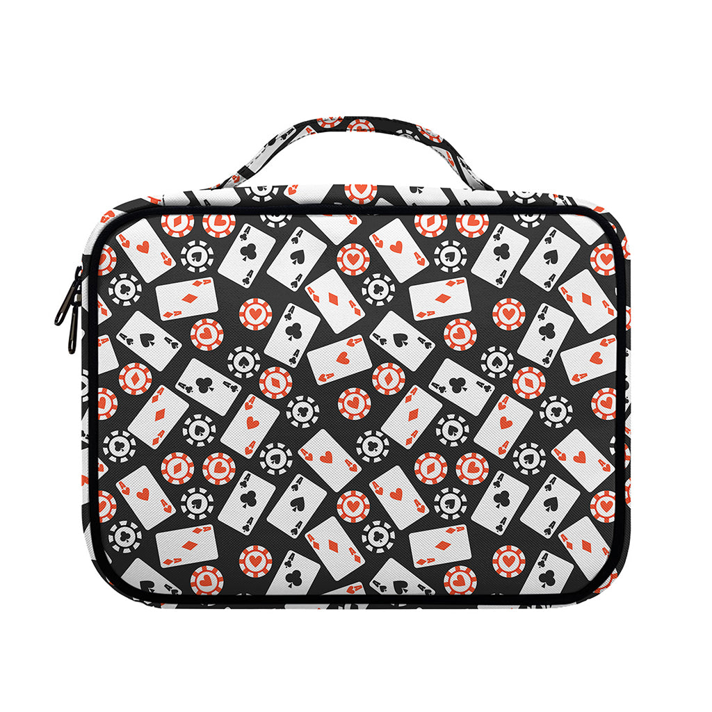 Casino Chip And Card Pattern Print Briefcase Bible Bag