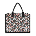 Casino Chip And Card Pattern Print Canvas Tote Bag