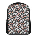 Casino Chip And Card Pattern Print Casual Backpack