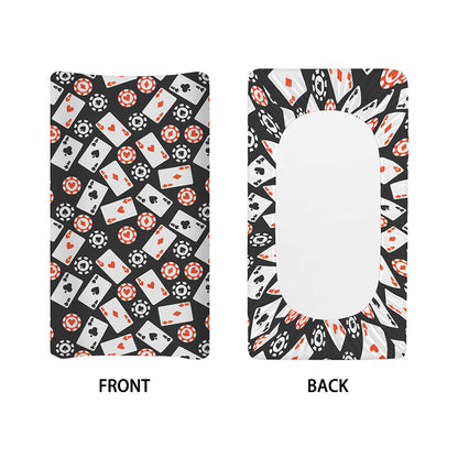 Casino Chip And Card Pattern Print Changing Pad Cover