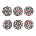 Casino Chip And Card Pattern Print Coaster Set