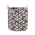 Casino Chip And Card Pattern Print Collapsible Laundry Basket