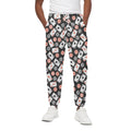 Casino Chip And Card Pattern Print Cotton Sweatpants