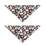 Casino Chip And Card Pattern Print Dog Bandana