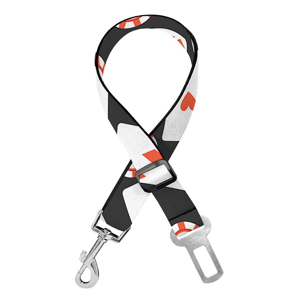 Casino Chip And Card Pattern Print Dog Seat Belt