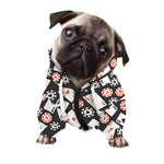 Casino Chip And Card Pattern Print Dog Zip Up Hoodie