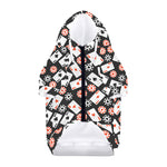 Casino Chip And Card Pattern Print Dog Zip Up Hoodie