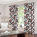 Casino Chip And Card Pattern Print Extra Wide Grommet Curtains