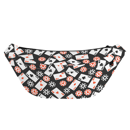 Casino Chip And Card Pattern Print Fanny Pack
