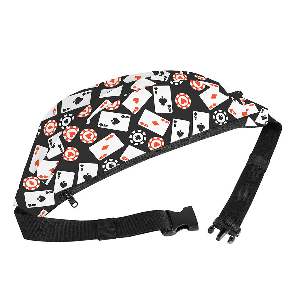 Casino Chip And Card Pattern Print Fanny Pack