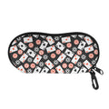 Casino Chip And Card Pattern Print Glasses Case