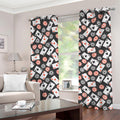 Casino Chip And Card Pattern Print Grommet Curtains