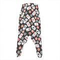 Casino Chip And Card Pattern Print Hammer Pants