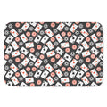 Casino Chip And Card Pattern Print Indoor Door Mat