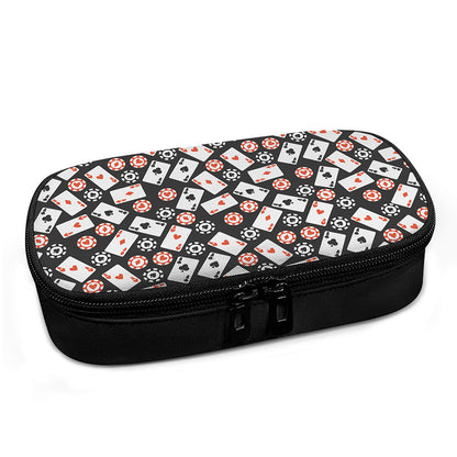 Casino Chip And Card Pattern Print Insulin Cooler Travel Case