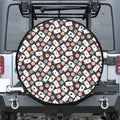 Casino Chip And Card Pattern Print Leather Spare Tire Cover