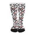 Casino Chip And Card Pattern Print Long Socks