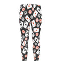 Casino Chip And Card Pattern Print Men's Leggings