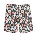 Casino Chip And Card Pattern Print Men's Athletic Shorts