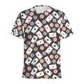 Casino Chip And Card Pattern Print Men's Athletic T-Shirt