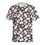 Casino Chip And Card Pattern Print Men's Sports T-Shirt