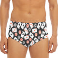 Casino Chip And Card Pattern Print Men's Triangle Swim Briefs