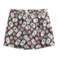 Casino Chip And Card Pattern Print Mesh Shorts