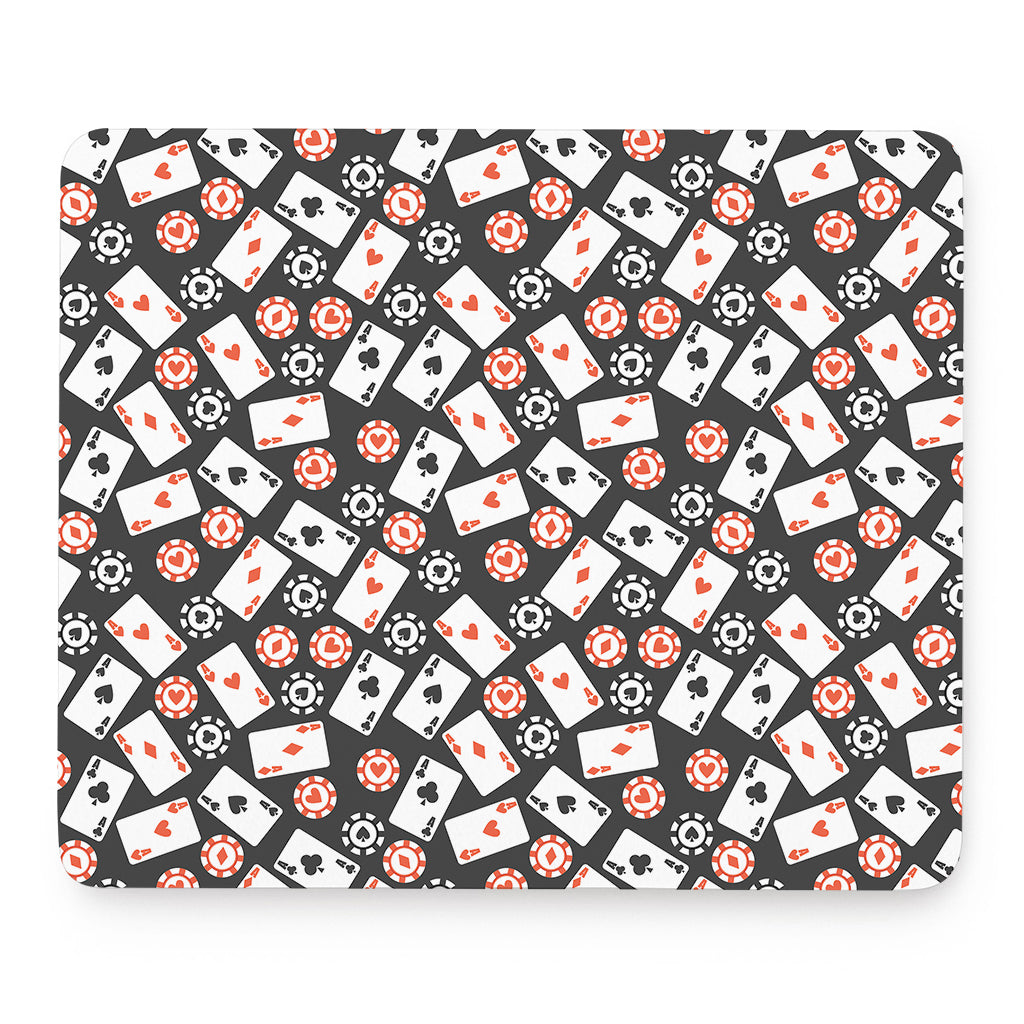 Casino Chip And Card Pattern Print Mouse Pad