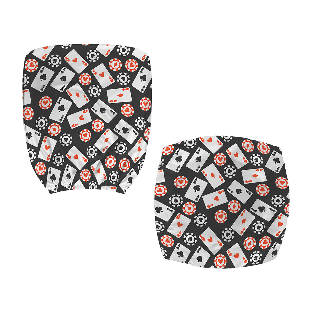 Casino Chip And Card Pattern Print Office Chair Cover