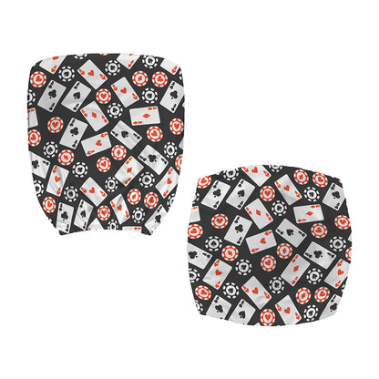 Casino Chip And Card Pattern Print Office Chair Cover
