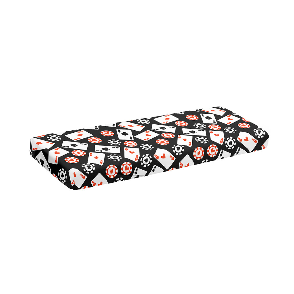 Casino Chip And Card Pattern Print Piano Keyboard Cover