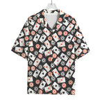 Casino Chip And Card Pattern Print Rayon Hawaiian Shirt