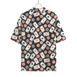 Casino Chip And Card Pattern Print Rayon Hawaiian Shirt