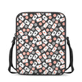 Casino Chip And Card Pattern Print Rectangular Crossbody Bag