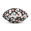Casino Chip And Card Pattern Print Rugby Ball