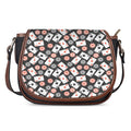 Casino Chip And Card Pattern Print Saddle Bag