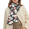 Casino Chip And Card Pattern Print Scarf