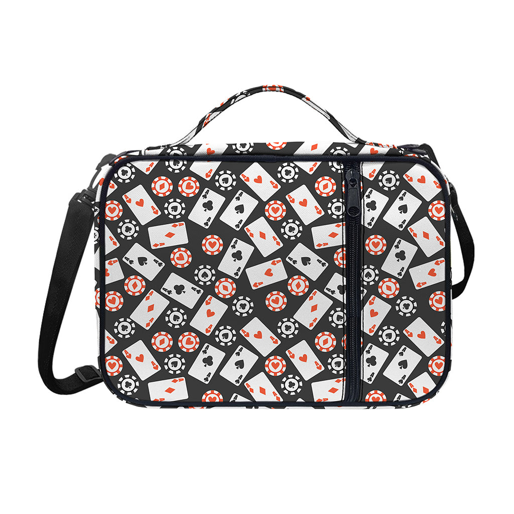 Casino Chip And Card Pattern Print Shoulder Strap Bible Bag